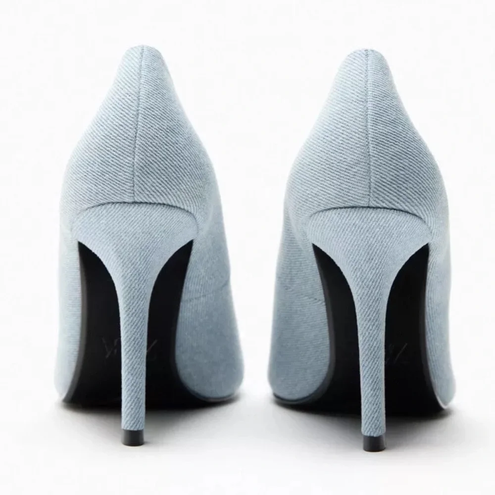 Zara denim heels and matching purse - Picture 3 of 6